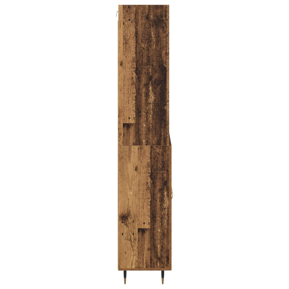 Produktbild för Skåp Gammalt trä 69,5 x 34 x 180 cm Konstruerat trä