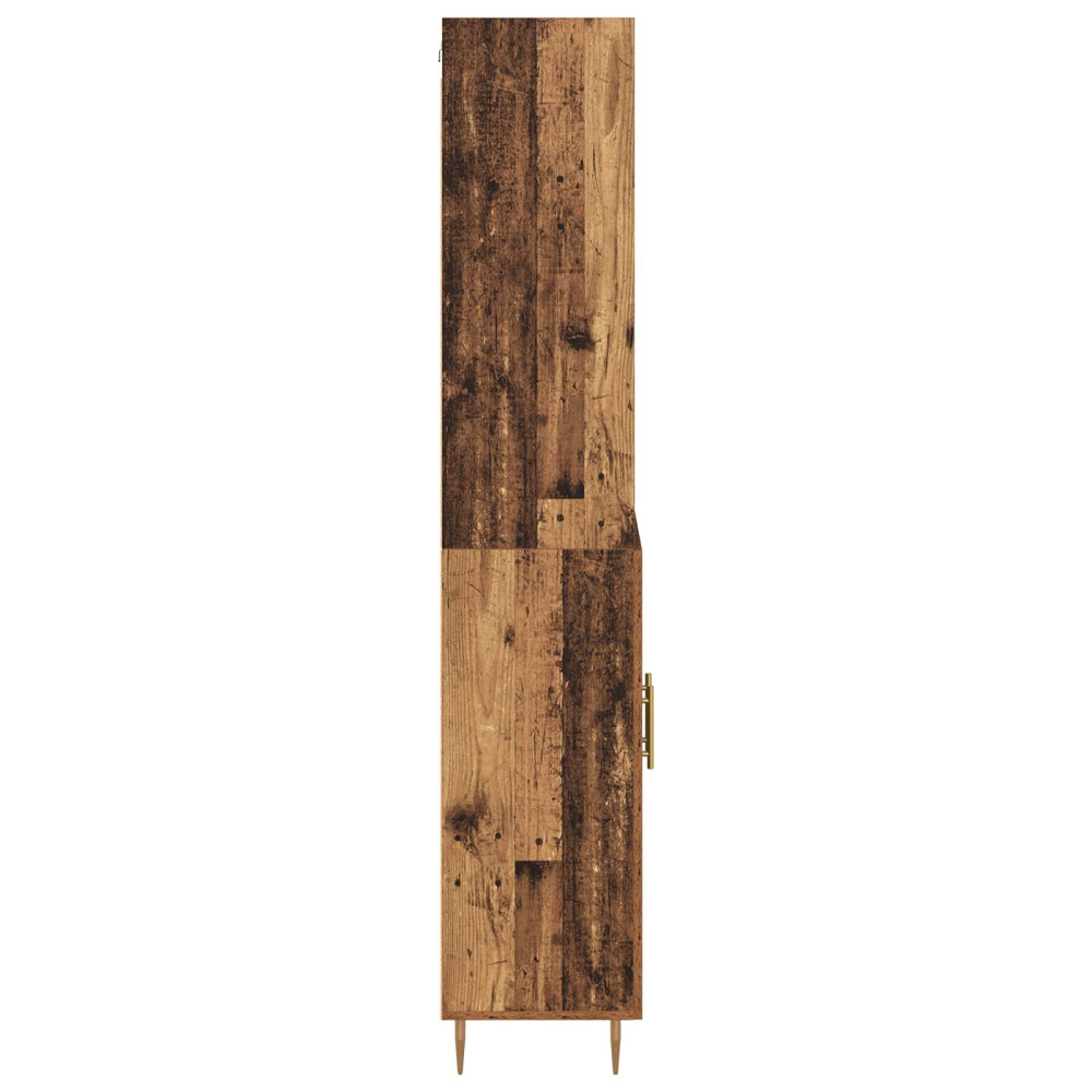 Produktbild för Skåp Gammalt trä 69,5 x 34 x 180 cm Konstruerat trä