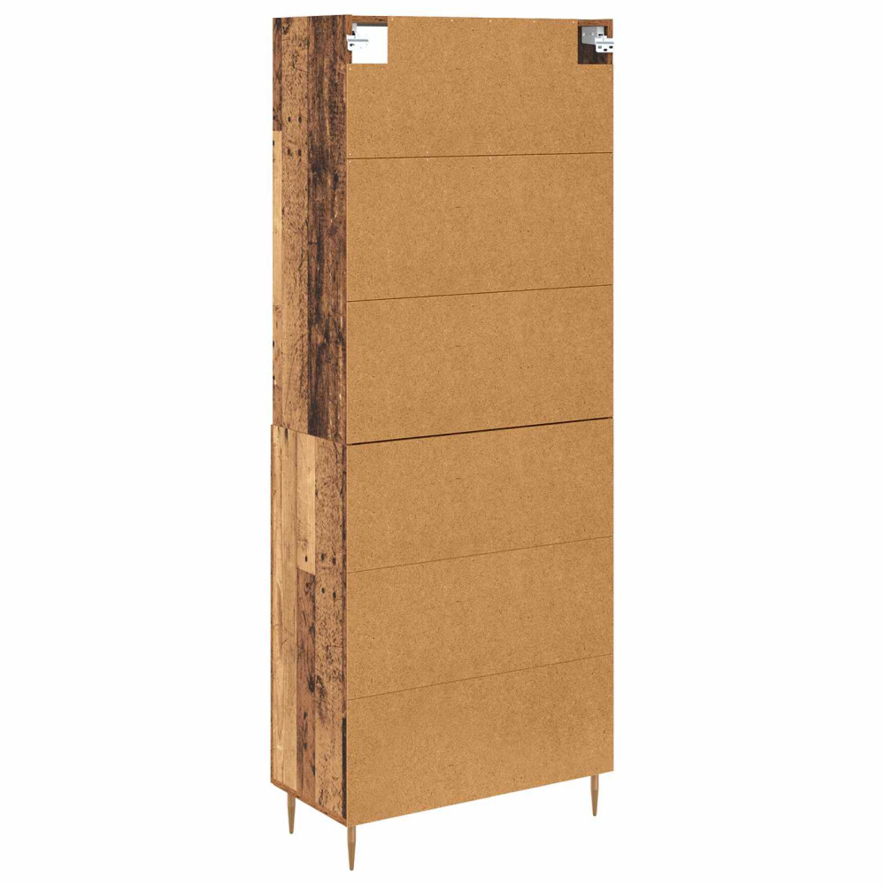Produktbild för Skåp Gammalt trä 69,5 x 34 x 180 cm Konstruerat trä