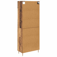 Produktbild för Skåp Gammalt trä 69,5 x 34 x 180 cm Konstruerat trä
