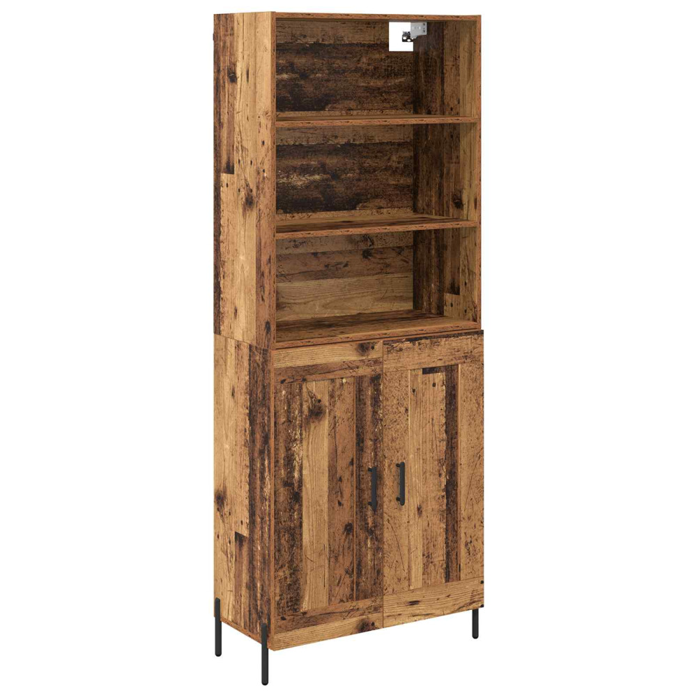 Produktbild för Skåp Gammalt trä 69,5 x 32,5 x 180 cm Konstruerat trä