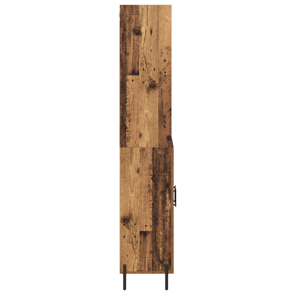 Produktbild för Skåp Gammalt trä 69,5 x 32,5 x 180 cm Konstruerat trä