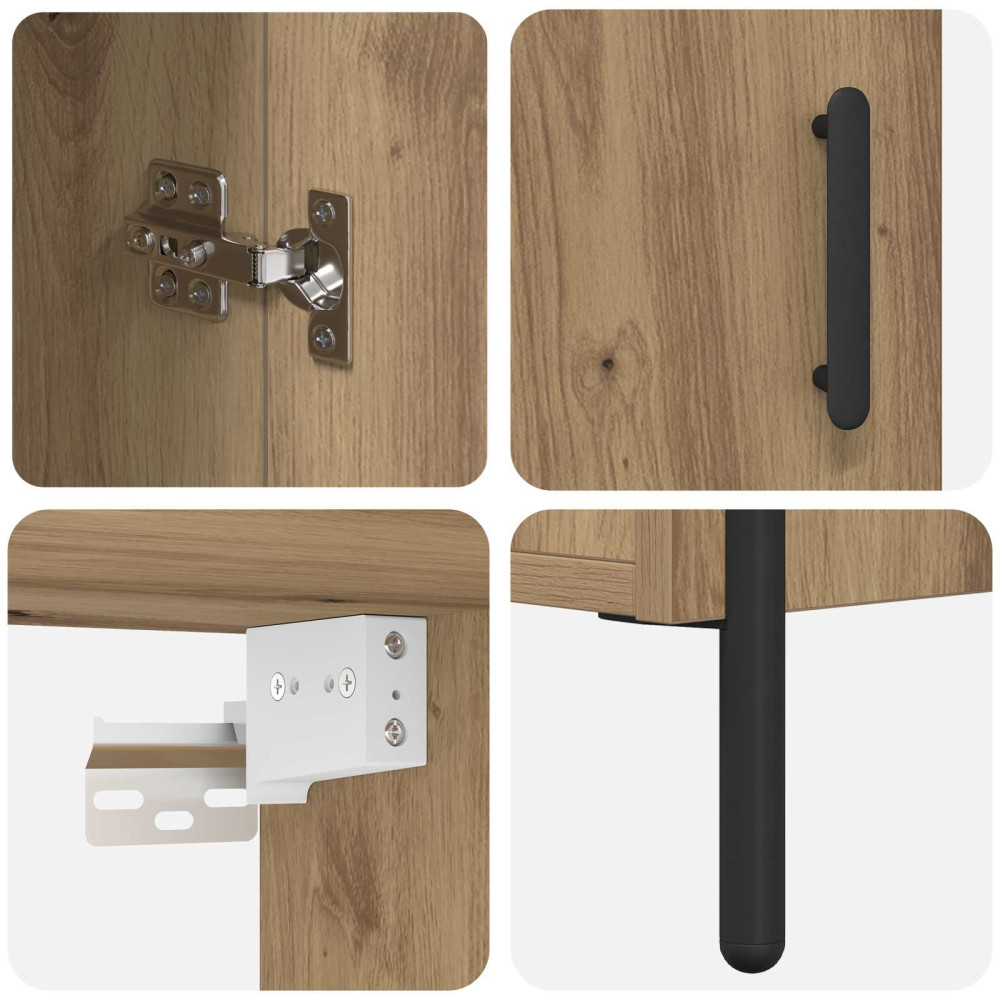 Produktbild för Skåp Artisan Ek 69,5 x 32,5 x 180 cm Konstruerat trä