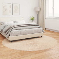 Produktbild för Fuskfäll matta TAFALLA Beige Ø 200 cm Polyester