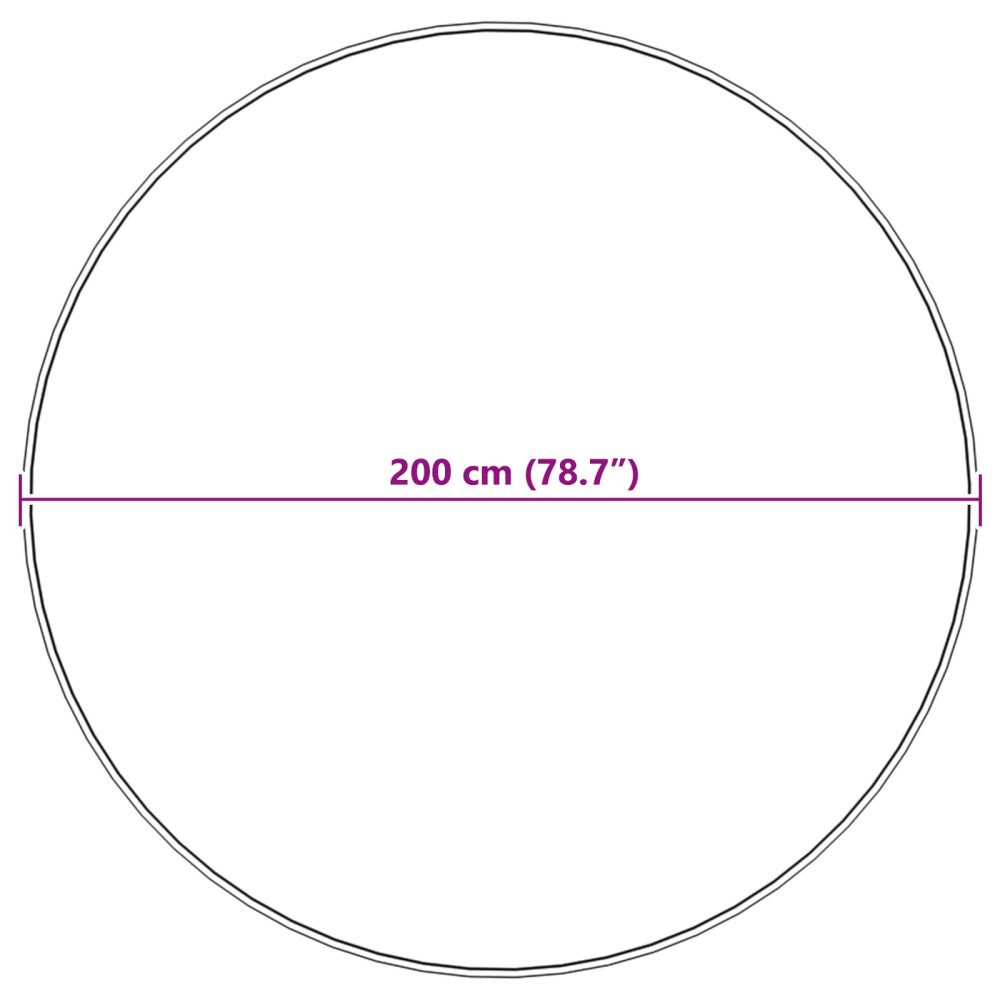 Produktbild för Fuskfäll matta TAFALLA Beige Ø 200 cm Polyester