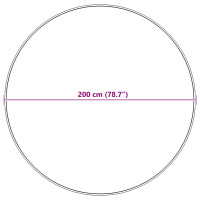 Produktbild för Fuskfäll matta TAFALLA Beige Ø 200 cm Polyester