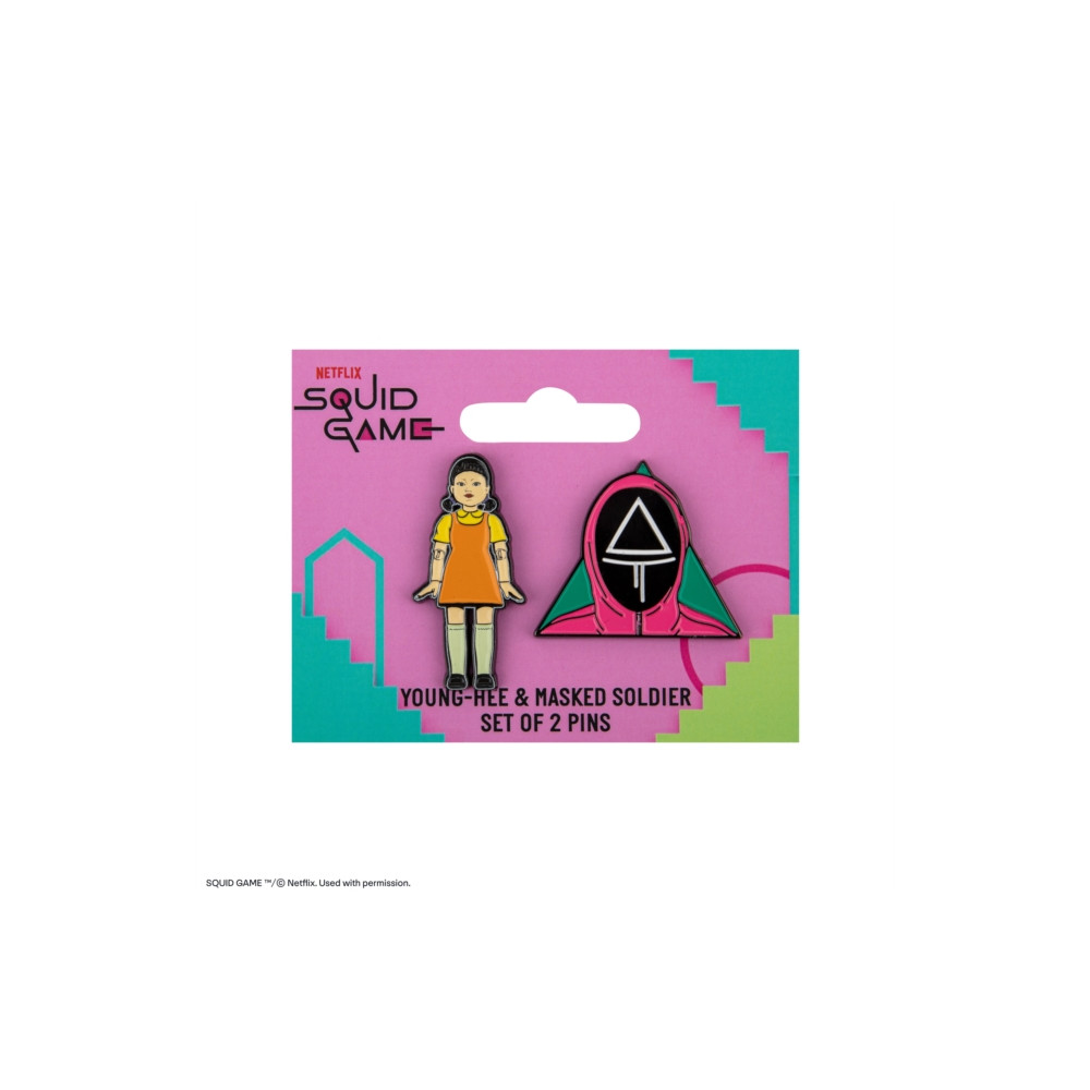 Produktbild för Set of 2 Pins Young-Hee & Squid Game Soldier