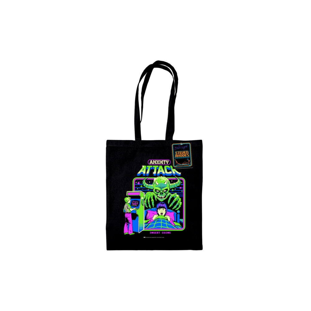 Produktbild för Steven Rhodes (Anxiety Attack) Black Tote Bag