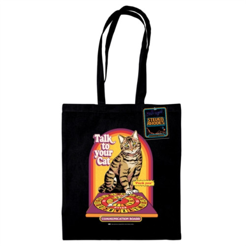 Pyramid International Steven Rhodes (Talk To Your Cat) Black Tote Bag
