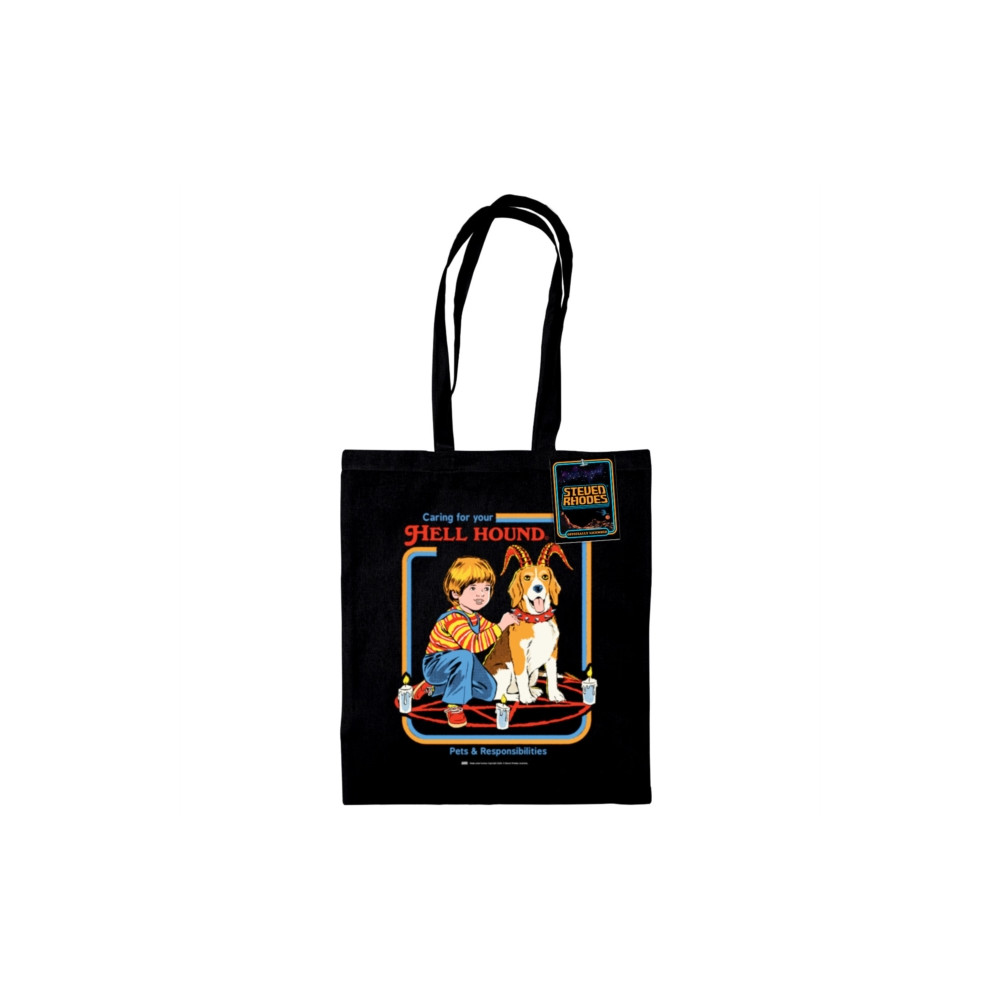 Produktbild för Steven Rhodes (Hell Hound) Black Tote Bag