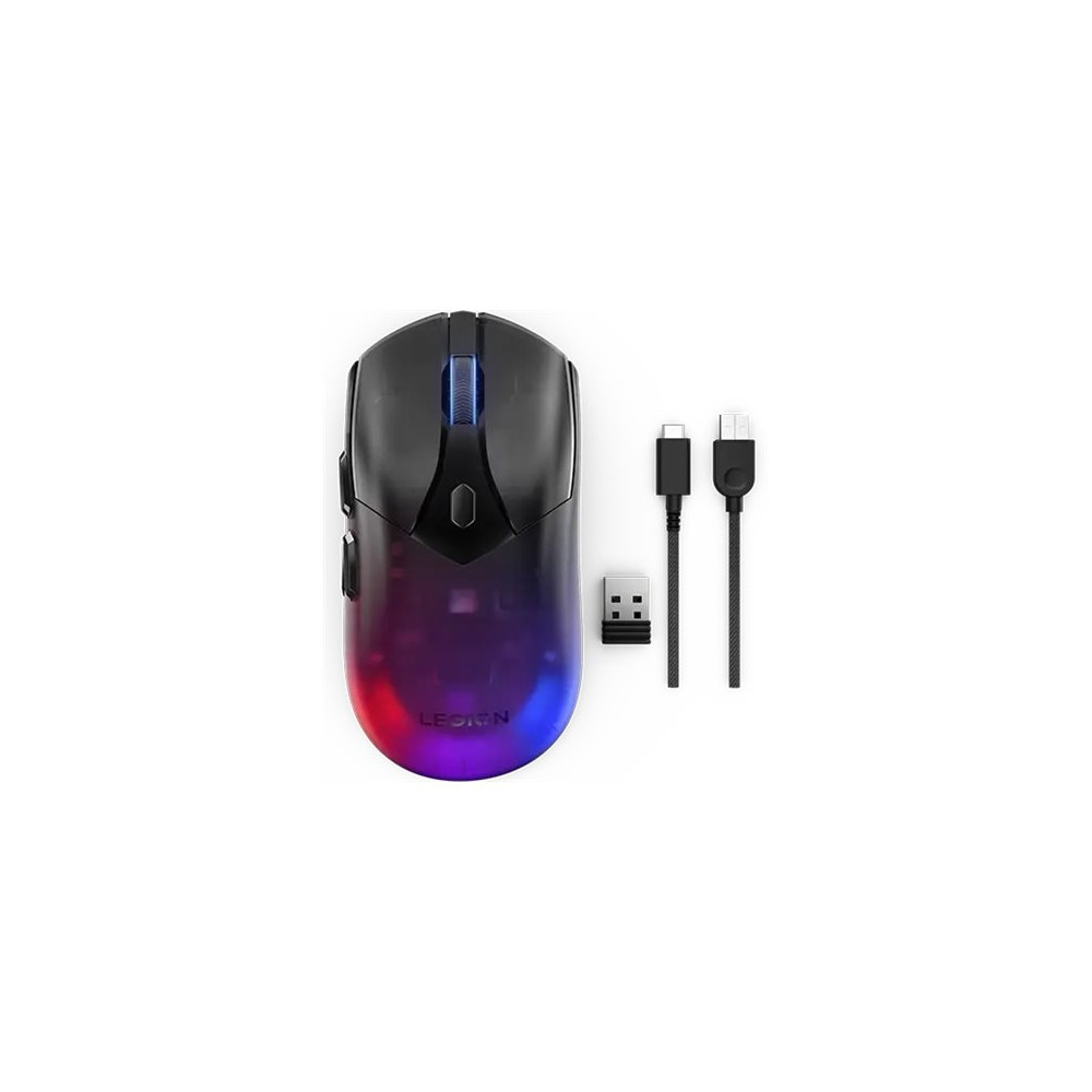 Produktbild för Lenovo Legion M410 - mus - 2.4 GHz, USB - svart, transparent