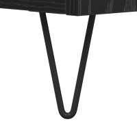 Produktbild för Skåp Svart Ek 69,5 x 34 x 180 cm Konstruerat trä
