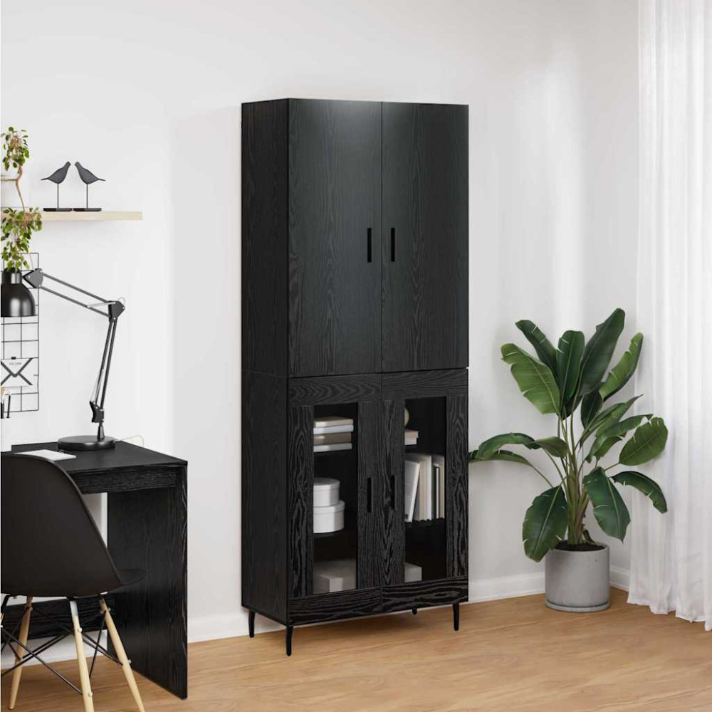 Produktbild för Skåp 2 pcs Artisan Ek Konstruerat trä och glas