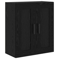Produktbild för Skåp Svart Ek 69,5 x 34 x 180 cm Konstruerat trä