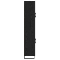 Produktbild för Skåp Svart Ek 69,5 x 34 x 180 cm Konstruerat trä