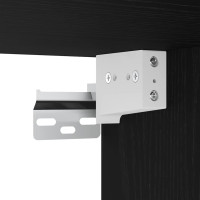 Produktbild för Skåp 2 pcs Svart Ek 69,5 x 34 x 180 cm Konstruerat trä och glas