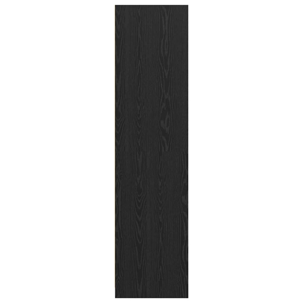Produktbild för Garderob med låda Svart Ek 50 x 30 x 200 cm Konstruerat trä