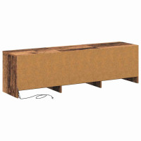 Produktbild för TV-bänk med LED Gammalt trä 140 x 34 x 40 cm Konstruerat trä