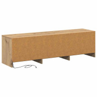 Produktbild för TV-bänk med LED Artisan Ek 140 x 34 x 40 cm Konstruerat trä