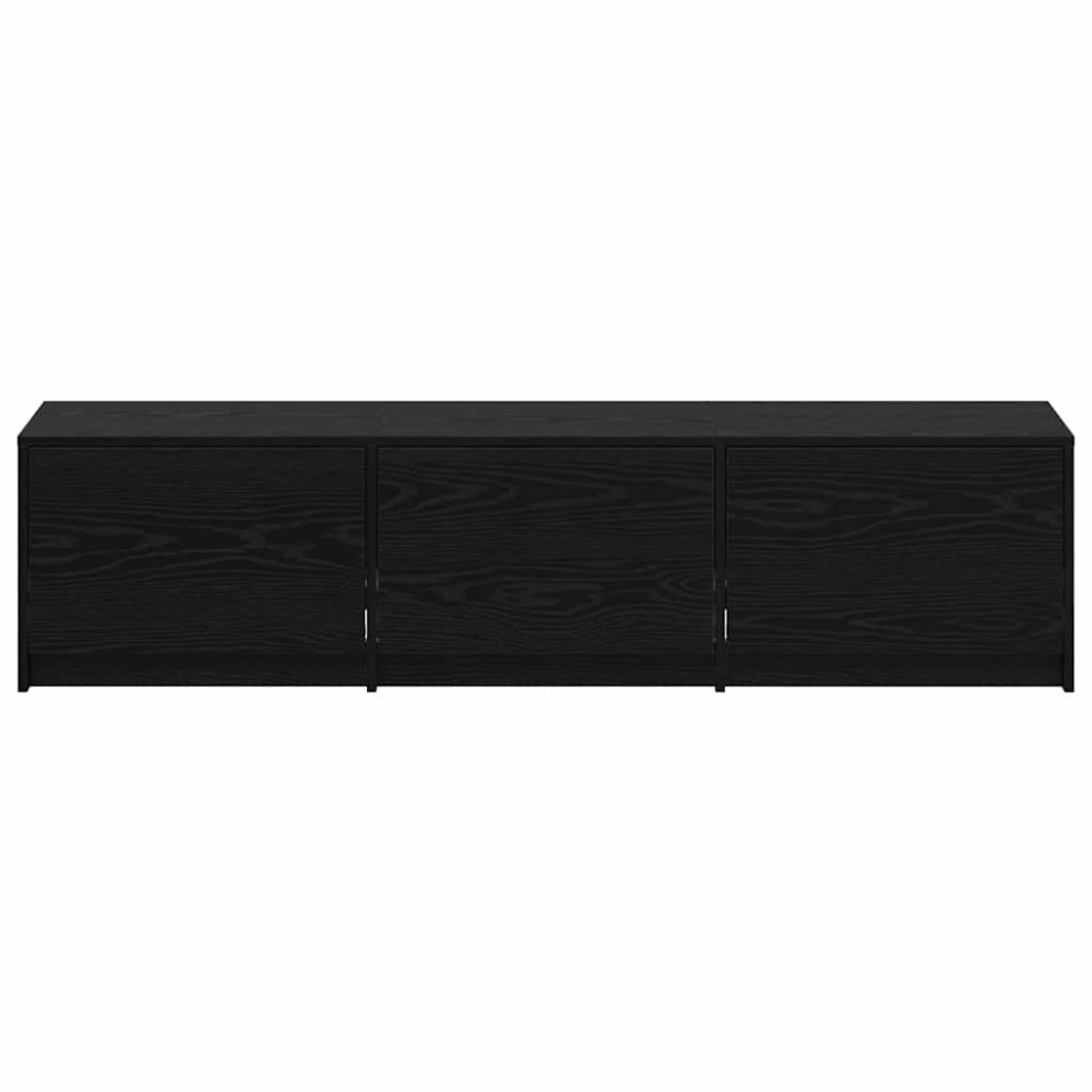 Produktbild för TV-bänk med LED Svart Ek 165 x 34 x 40 cm Konstruerat trä