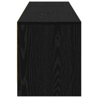 Produktbild för TV-bänk med LED Svart Ek 165 x 34 x 40 cm Konstruerat trä