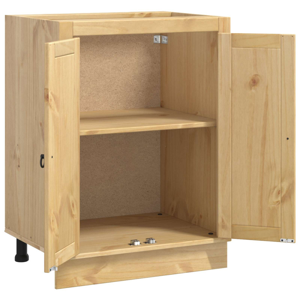 Produktbild för Skåp SKI HonungsBrun 60 x 46 x 81,5 cm Massiv furu
