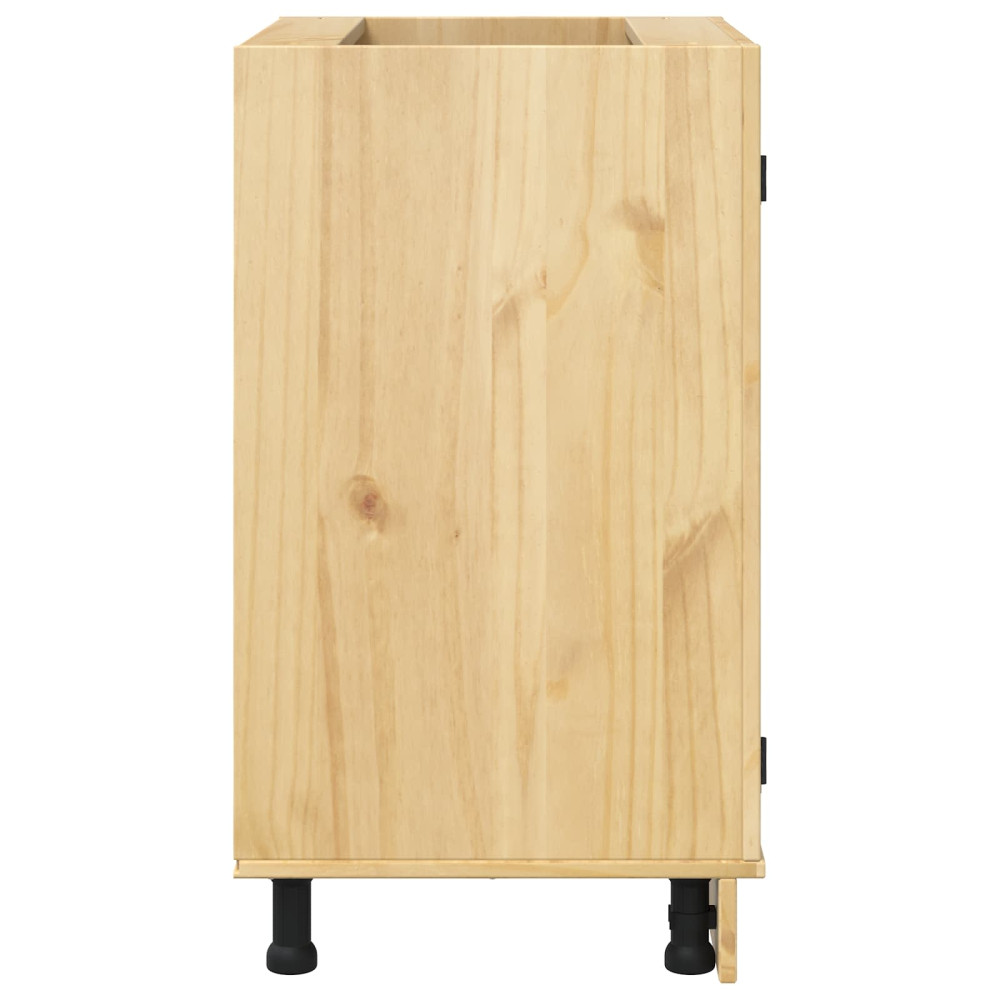 Produktbild för Skåp SKI HonungsBrun 60 x 46 x 81,5 cm Massiv furu