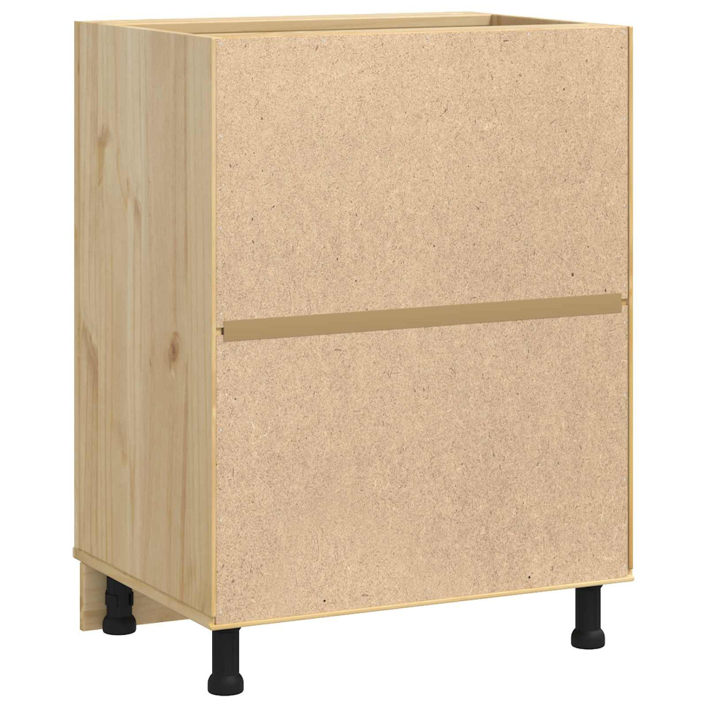 Produktbild för Skåp SKI HonungsBrun 60 x 46 x 81,5 cm Massiv furu