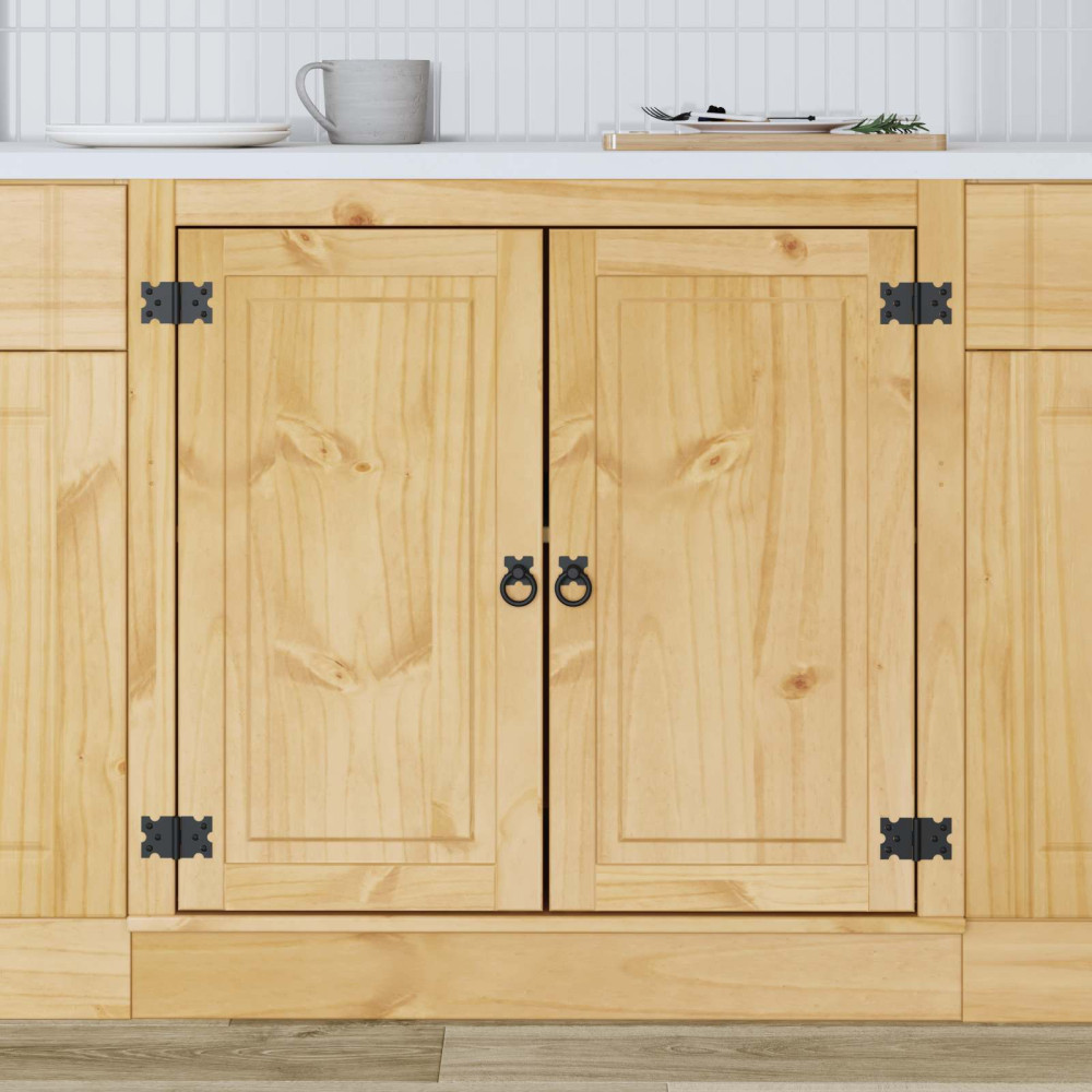 Produktbild för Skåp SKI HonungsBrun 80 x 46 x 81,5 cm Massiv furu