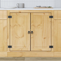 Produktbild för Skåp SKI HonungsBrun 80 x 46 x 81,5 cm Massiv furu