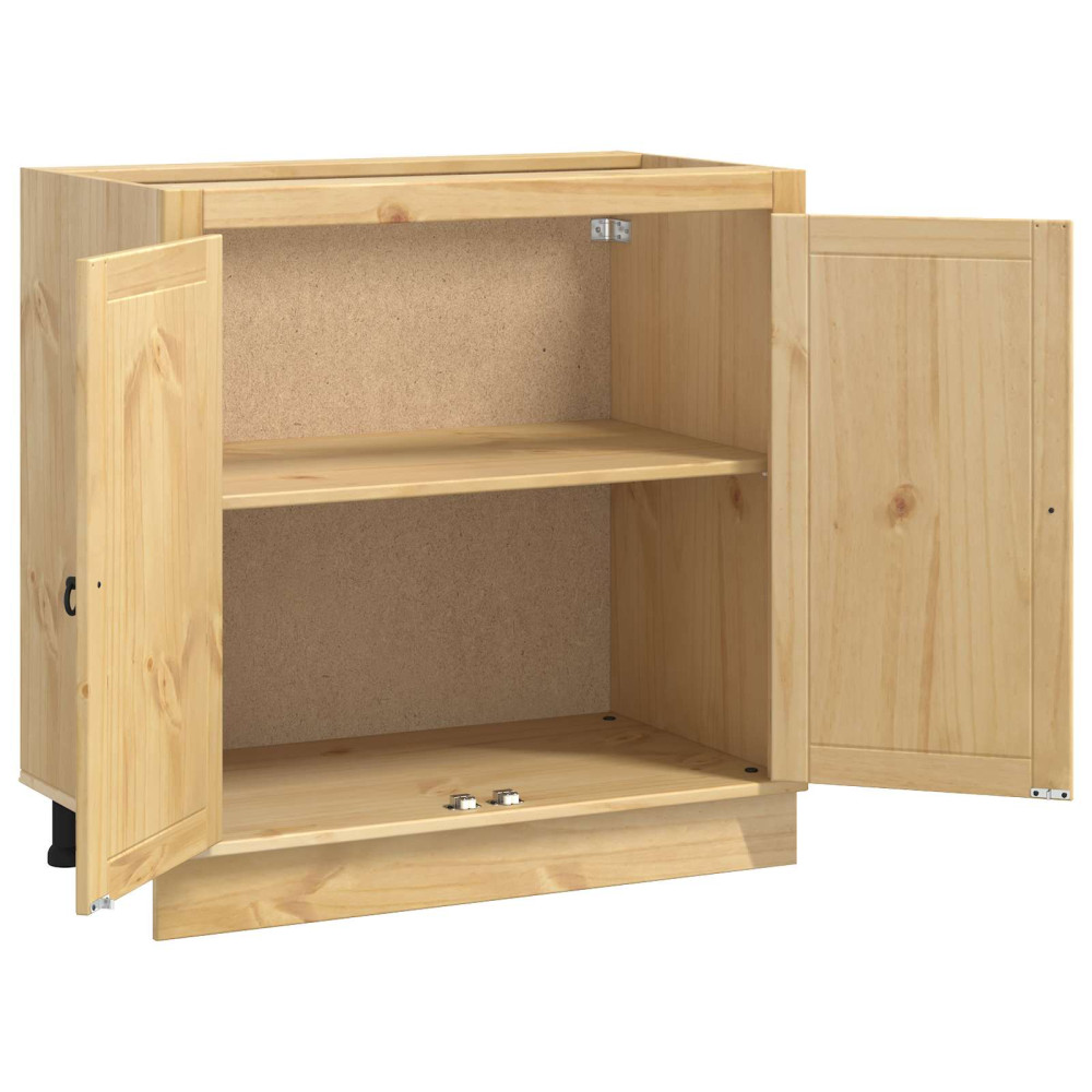 Produktbild för Skåp SKI HonungsBrun 80 x 46 x 81,5 cm Massiv furu