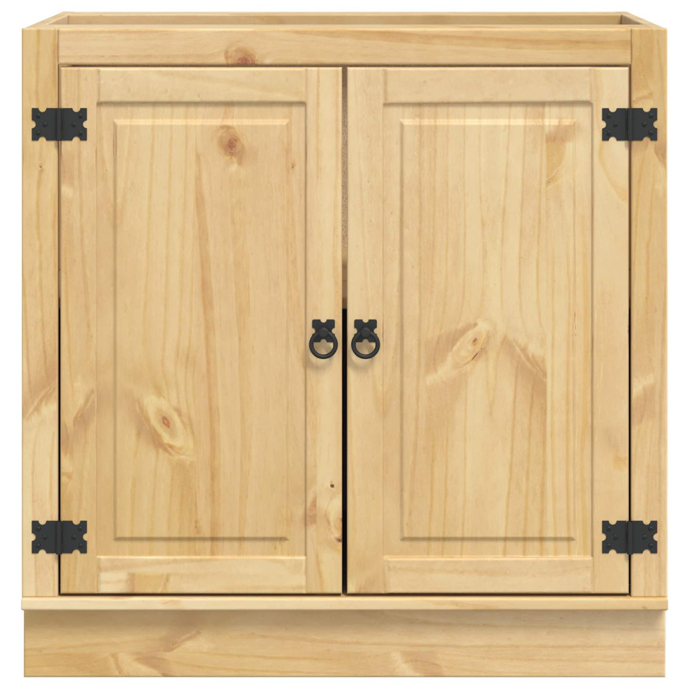 Produktbild för Skåp SKI HonungsBrun 80 x 46 x 81,5 cm Massiv furu
