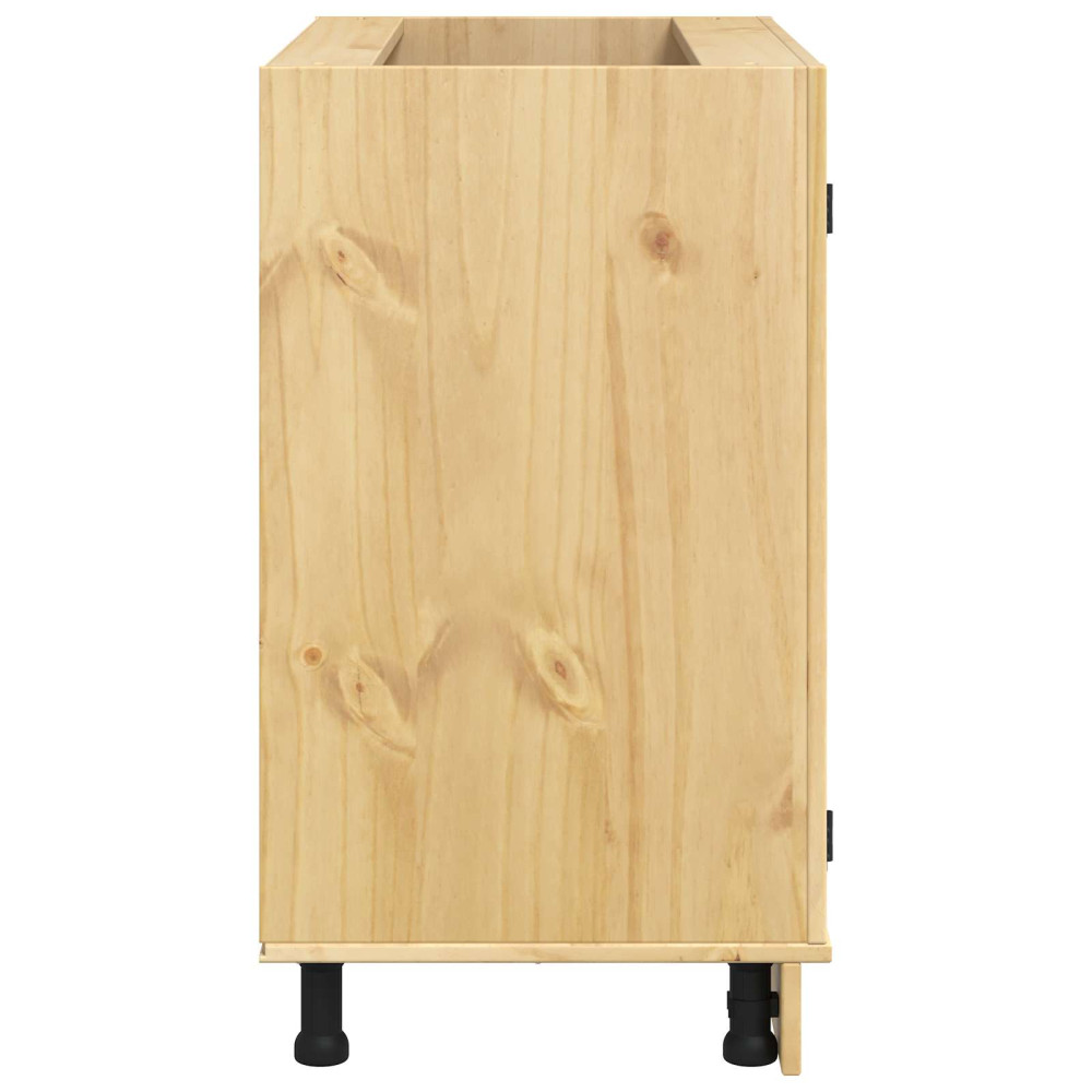 Produktbild för Skåp SKI HonungsBrun 80 x 46 x 81,5 cm Massiv furu