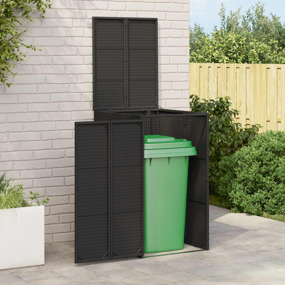 Produktbild för Avfallshink Box Svart 65 x 80 x 115 cm polyeten