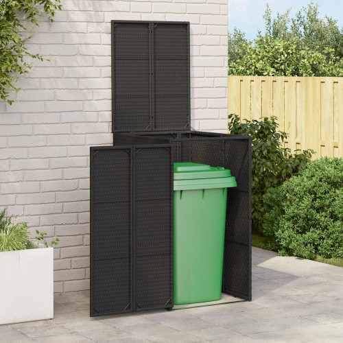 vidaXL Avfallshink Box Svart 65 x 80 x 115 cm polyeten