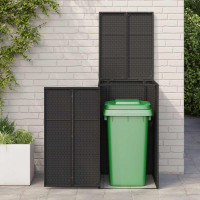 Produktbild för Avfallshink Box Svart 65 x 80 x 115 cm polyeten
