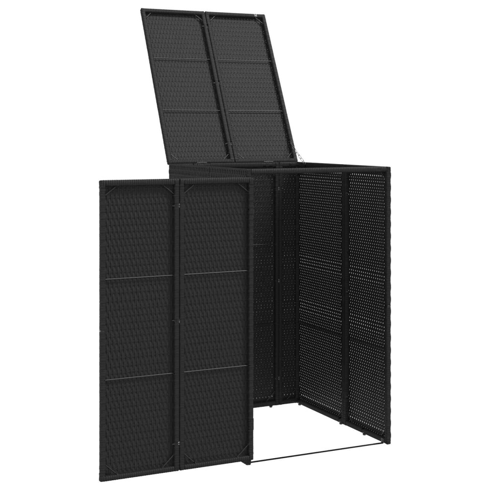 Produktbild för Avfallshink Box Svart 65 x 80 x 115 cm polyeten