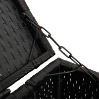 Produktbild för Avfallshink Box Svart 65 x 80 x 115 cm polyeten