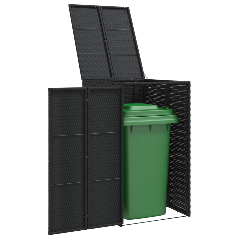 Produktbild för Avfallshink Box Svart 65 x 80 x 115 cm polyeten