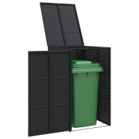 Produktbild för Avfallshink Box Svart 65 x 80 x 115 cm polyeten