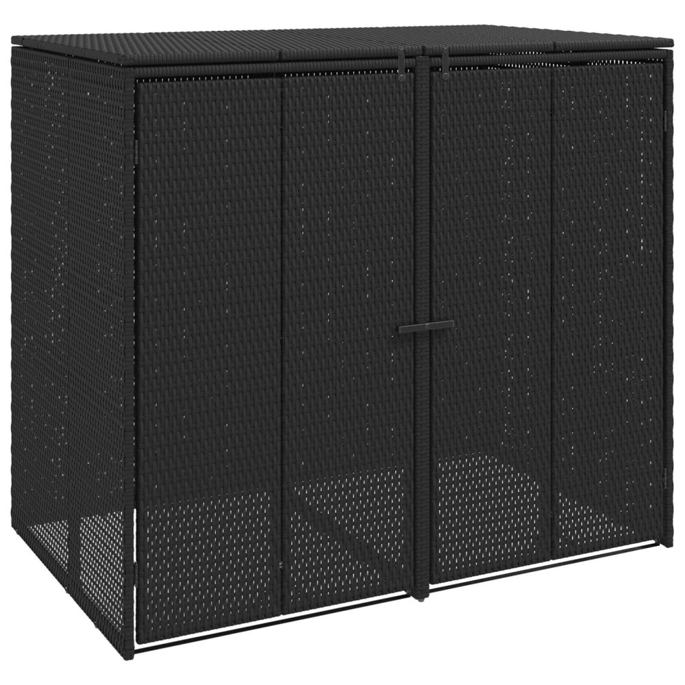 Produktbild för Avfallshink Box 2 pcs Svart 130 x 80 x 115 cm polyeten