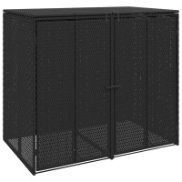 Produktbild för Avfallshink Box 2 pcs Svart 130 x 80 x 115 cm polyeten
