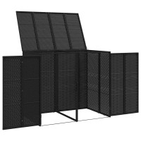 Produktbild för Avfallshink Box 2 pcs Svart 130 x 80 x 115 cm polyeten