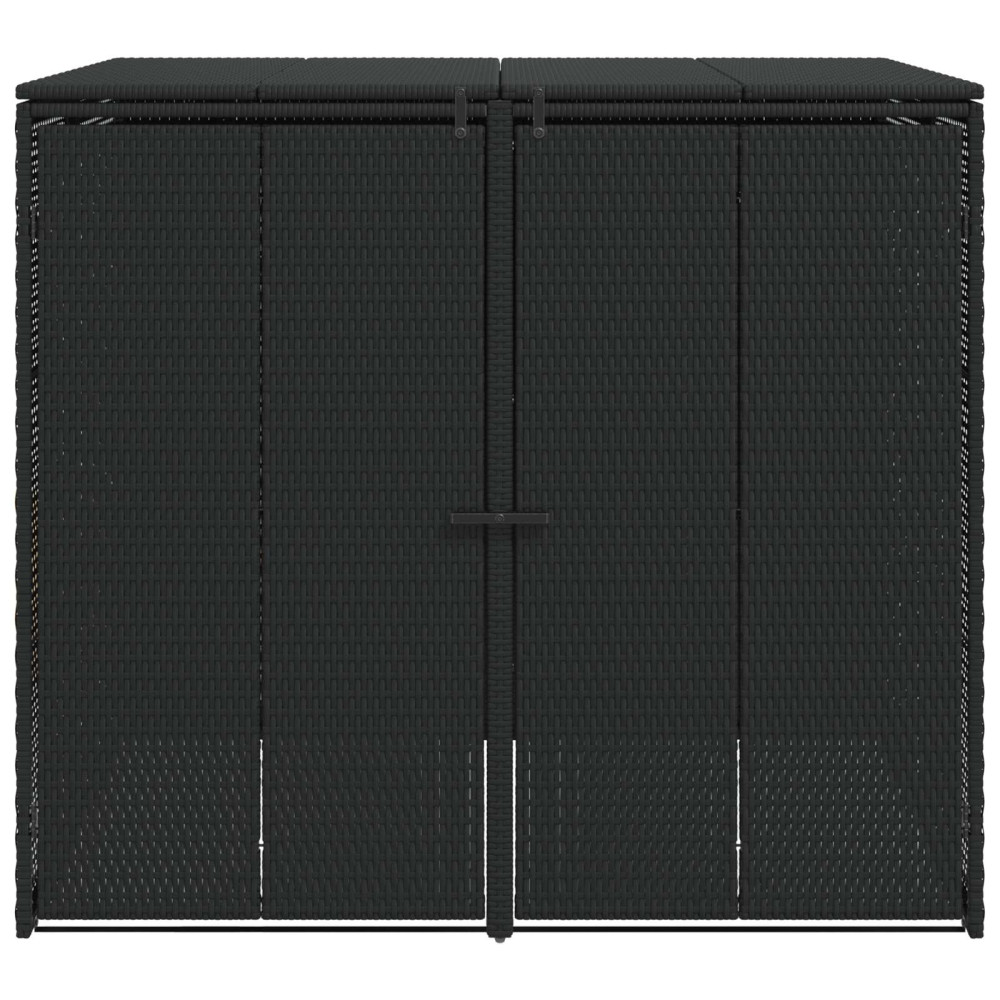 Produktbild för Avfallshink Box 2 pcs Svart 130 x 80 x 115 cm polyeten
