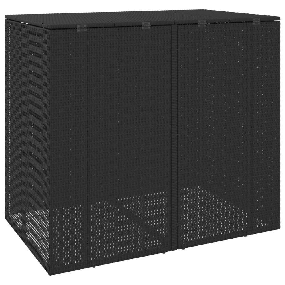 Produktbild för Avfallshink Box 2 pcs Svart 130 x 80 x 115 cm polyeten
