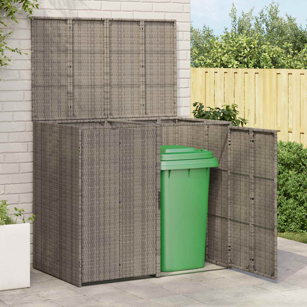 Produktbild för Avfallshink Box 2 pcs Grå 130 x 80 x 115 cm polyeten