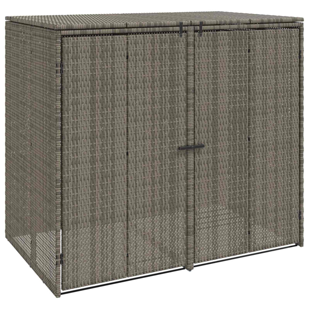 Produktbild för Avfallshink Box 2 pcs Grå 130 x 80 x 115 cm polyeten