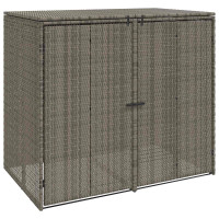 Produktbild för Avfallshink Box 2 pcs Grå 130 x 80 x 115 cm polyeten
