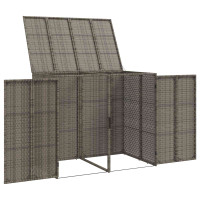Produktbild för Avfallshink Box 2 pcs Grå 130 x 80 x 115 cm polyeten