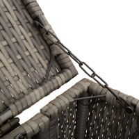 Produktbild för Avfallshink Box 2 pcs Grå 130 x 80 x 115 cm polyeten